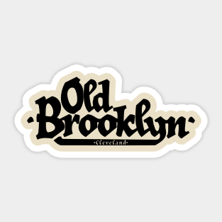 Old Brooklyn Black Sticker